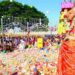 Worshippers making their offerings to the mother-daughter Goddesses Sammakka-Saralamma