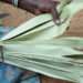 Woman Making Strips Of The Palm Leaf