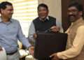 Jharkhand Finance Minister Rameshwar Oraon with Chief Minister Hemant Soren