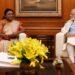 President Droupadi Murmu, Former Jharkhand Governor Draupadi Murmu with Prime Minister Narendra Modi