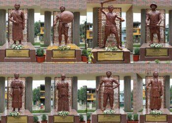 The Indian Tribal News | Statues of tribal freedom fighters from eight Northeastern States in Amrit Udyan in Guwahati