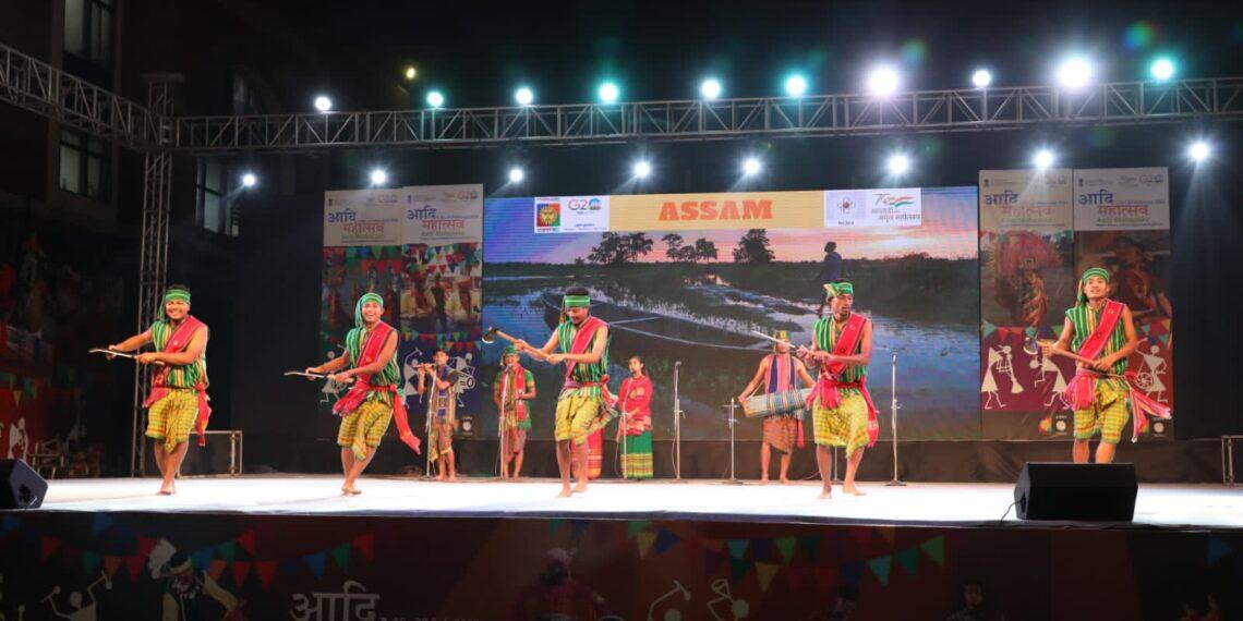 A Glimpse Of A Cultural Presentation At The Closing Ceremony Of Aadi Mahotsav At National Stadium, Delhi
