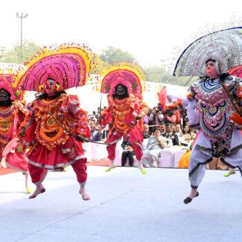 Aadi Mahotsav - Chhau Artistes Presenting A Performance At Aadi Mahotsav
