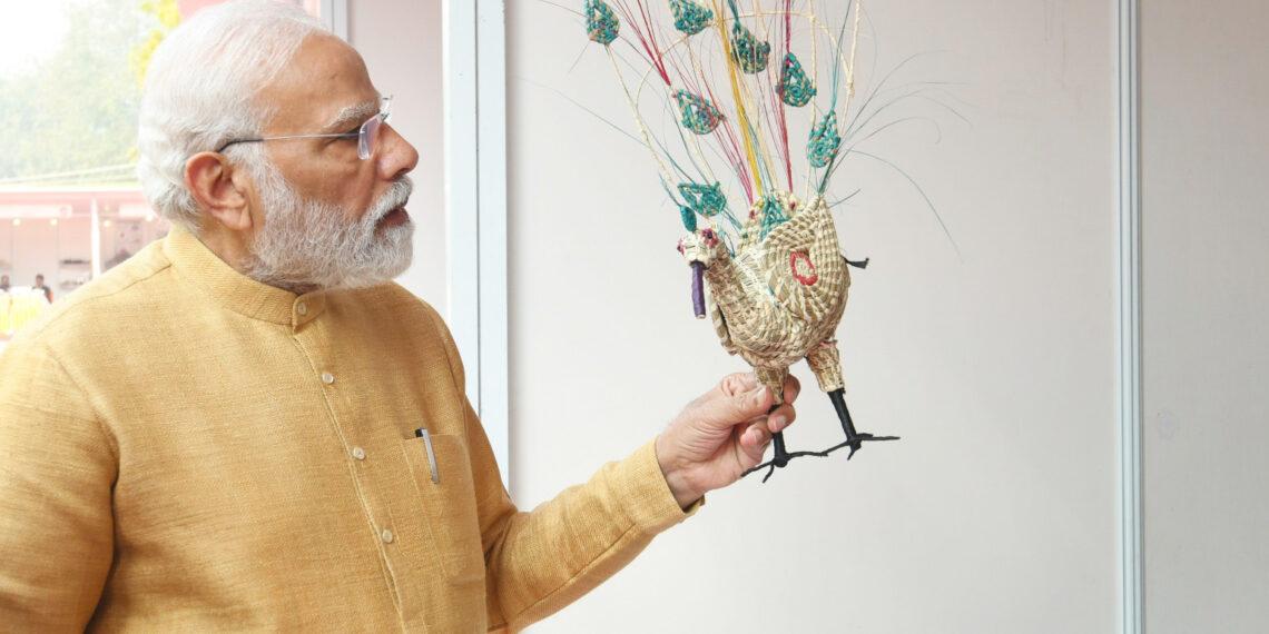 Aadi Mahotsav - PM At A Stall in Aadi Mahotsav