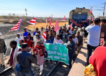 Tribals Block Trains And Roads, Traffic Takes A Hit