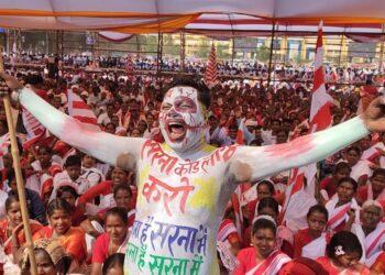 Tribals In Full Attendance At The Rally For Sarna Religion Code In Ranchi