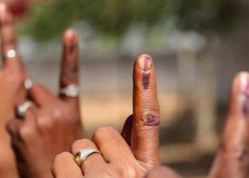 Voters Showing Their Inked Fingers After Casting Their Ballot