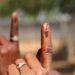 Voters Showing Their Inked Fingers After Casting Their Ballot
