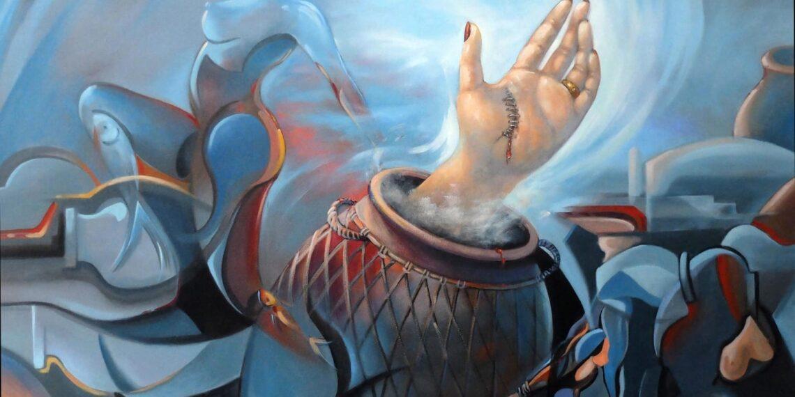 An Artwork At Amoii's Gallery In Aizawl, Mizoram