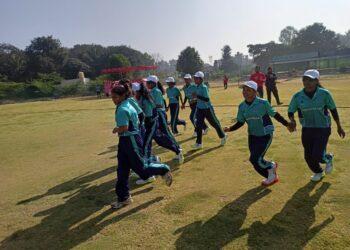 Odisha's Women's Cricket Team For The Visually Impaired Entering The Ground Before A Match