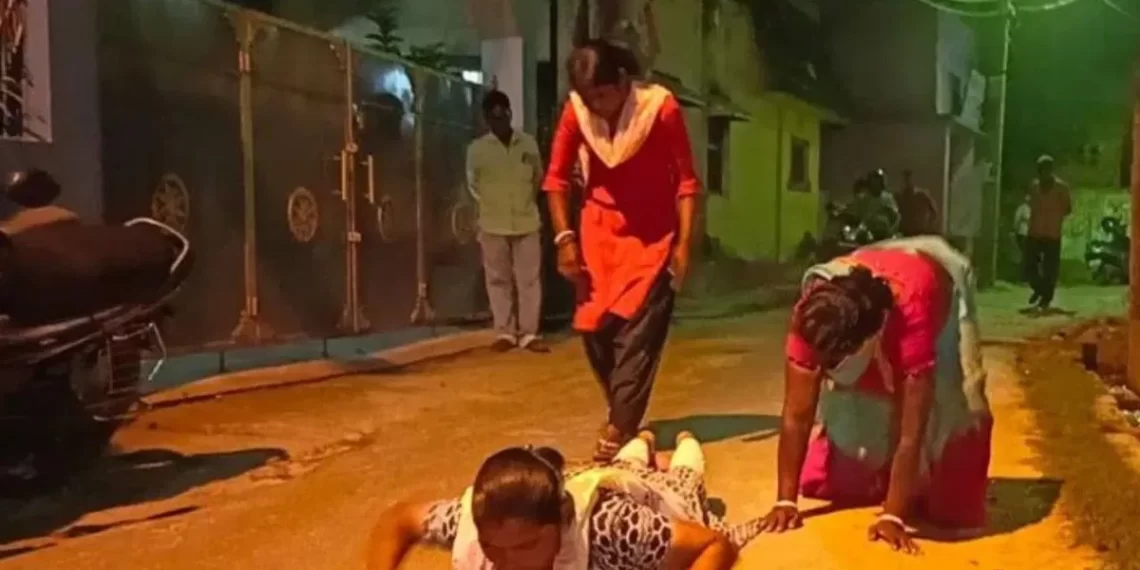 Screengrab Of Tribal Women Doing Dandavat Parikrama