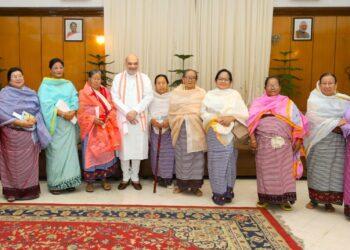 Home Minister Held A Meeting With A Group Of Women Leaders (Meira Paibi) Over Breakfast