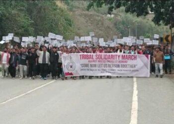 Protesters In Tribal Solidarity March