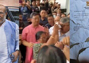 CM Biren Singh, Women Supporters Tearing A Copy Of His Resignation Letter & The Torn Letter I The Indian Tribal