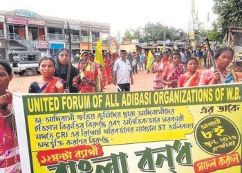 Twelve Tribal Organisations Came Together To Enforce 12-Hour Bandh Against Kurmis' Demand For ST Status