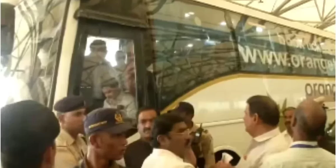 Jharkhand's ruling alliance MLAs, who were kept in a resort in Hyderabad, reaching airport to return to Ranchi ahead of the trust vote | The Indian Tribal