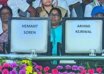 Jailed Hemant, Kejriwal Gain Centrestage At INDIA Bloc’s Ulgulan Nyay Maharally